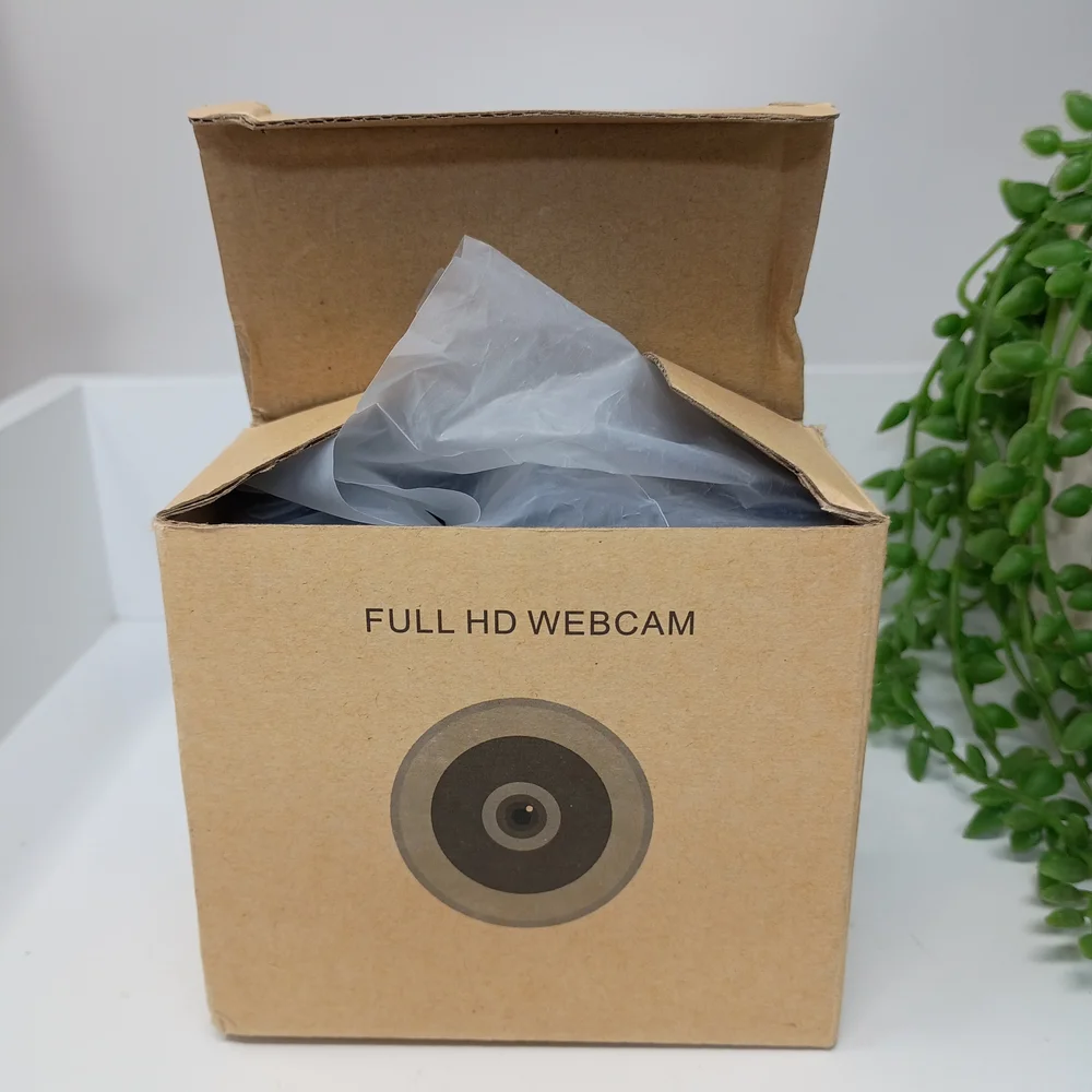 Black USB Webcam - Compact Plug-and-Play Camera